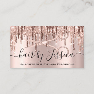 Carte De Visite Coiffeuse Coiffeuse Ciseaux Rose Lux