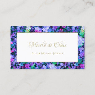 Carte De Visite Coiffeuse du Salon Floral Pourpre