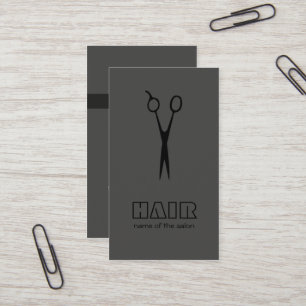 Carte De Visite Coiffeuse/salon noir gris minimal