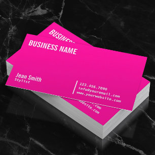 Carte De Visite Coiffeuse Styliste Hot rose Moderne Salon de beaut