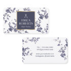 Coiffeuse Styliste Vintage Blue Floral Elégant Sal