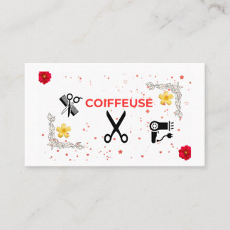 Carte de visite Coiffure à domicile – Pro & fémini