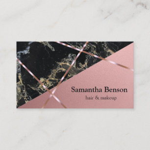 Carte De Visite Coiffure moderne et maquillage Artiste Salon Rose