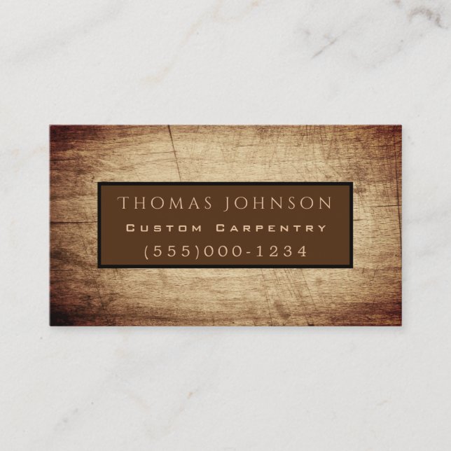 Carte De Visite Coiffure professionnelle rustique (Devant)