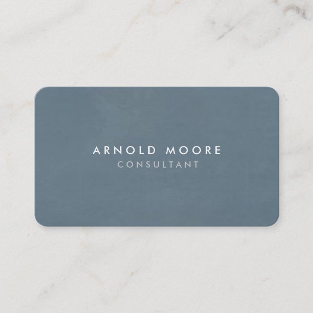 Carte De Visite Coin arrondi bleu gris professionnel moderne (Devant)
