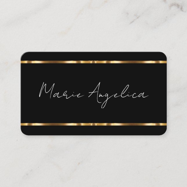 Carte De Visite Coin arrondi Monogramme Luxe Classé (Devant)