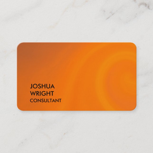 Carte De Visite Coin arrondi tendance orange attrayant (Devant)