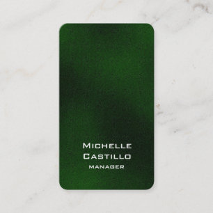 Carte De Visite Coin arrondi vertical Vert Design unique