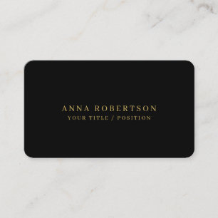 Carte De Visite Coin rond Black Gold Professional tendance