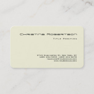 Carte De Visite Coin rond Minimaliste Charmant Beige