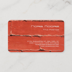 Carte De Visite Coin rond Orange Red Wall Professional