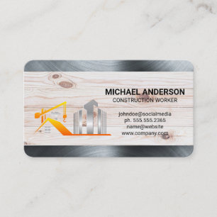 Carte De Visite Col bleu   Acier   Constructeur   Construction