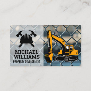 Carte De Visite Col bleu Machinerie Lourde Construction