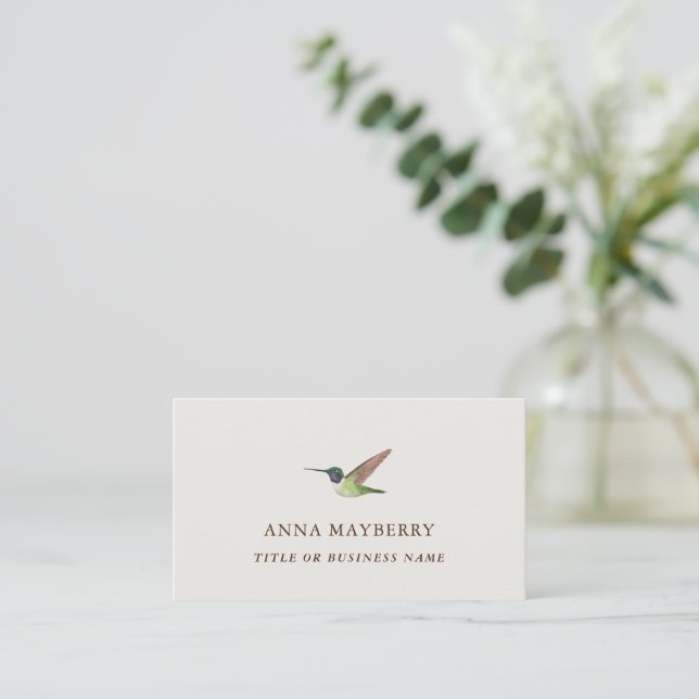 Carte De Visite Colibri d'Anna (Debout devant)