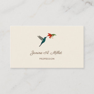 Carte de visite Colibri Turquoise