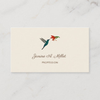 Carte de visite Colibri Turquoise