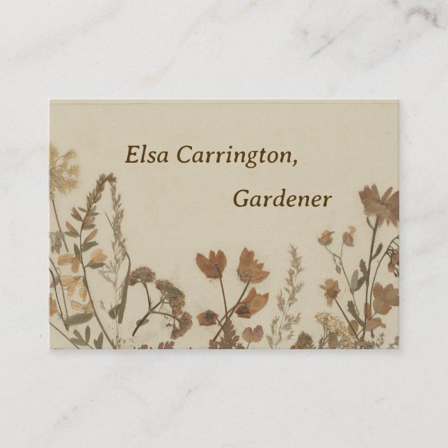 Carte De Visite Collage de fleurs anciennes (Devant)