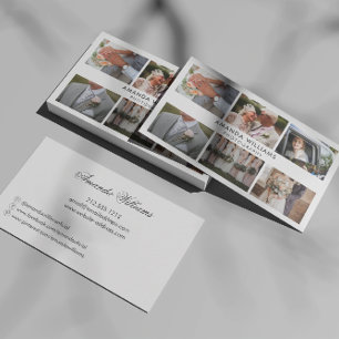 Carte De Visite Collage de photos Blush Photographe/photographe