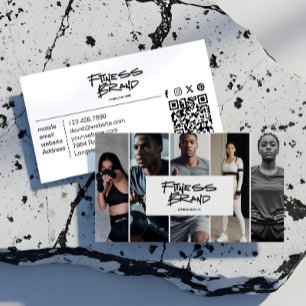 Carte De Visite Collage de photos de fitness d'entraîneur personne