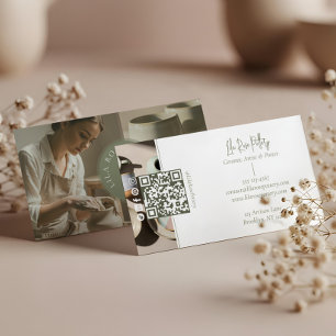 Carte De Visite Collage de photos de poterie artisanale minimalist