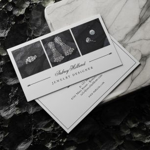 Carte De Visite Collage de photos d'élégants créateurs de bijou