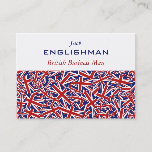 Carte De Visite Collage d'Union Jack (Devant)