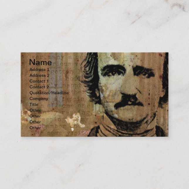 Carte De Visite Collage horizontal Poe (Devant)