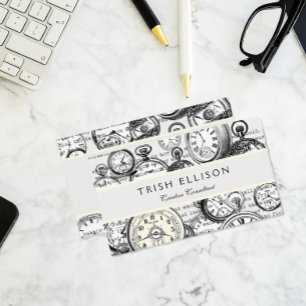 Carte De Visite Collage Montre de Goût Victorien Alice au Pays des