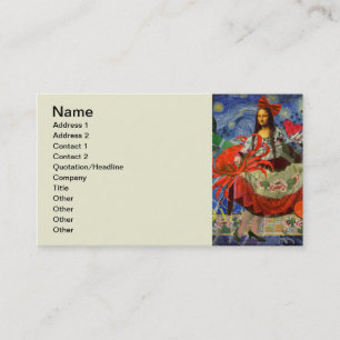 Carte De Visite Collage Nuit étoilée de Mona Lisa : Surréalisme fa