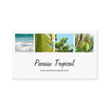 Collage photo tropical élégant blanc