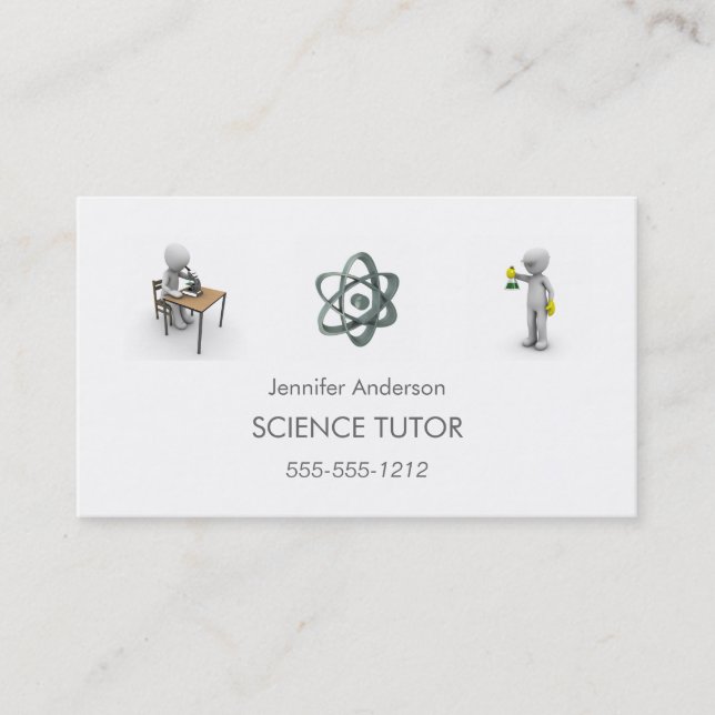 Carte De Visite Collage propre simple de photo de tuteur de maths (Devant)