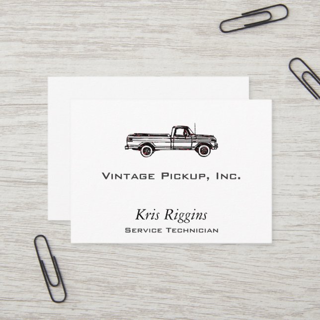 Carte De Visite Collecte vintage (Devant/Arrière en situation)