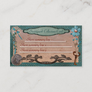 Carte De Visite Collectifs Steampunk pour les affaires Web ou loca