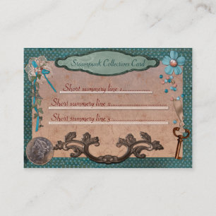 Carte De Visite Collectifs Steampunk pour les affaires Web ou loca