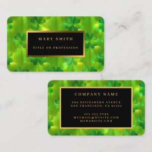 Carte De Visite Collection de 4 listes tendance en mode vert