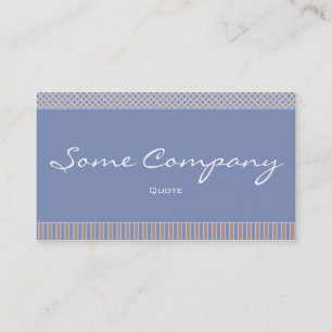 Carte De Visite Collection De Points Et De Bandes Simples (Bleu)