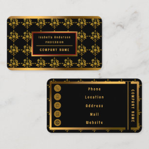 Carte De Visite Collection Florale Populaire Élégante