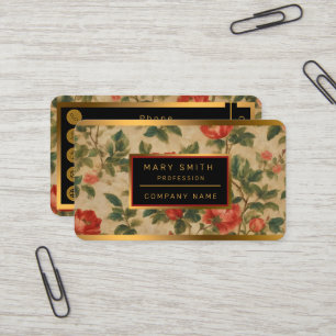Carte De Visite Collection Vintage d'aquarelle florale moderne
