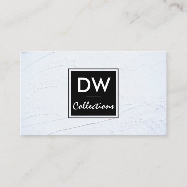Carte De Visite Collections de concepteurs | Texture blanche (Devant)