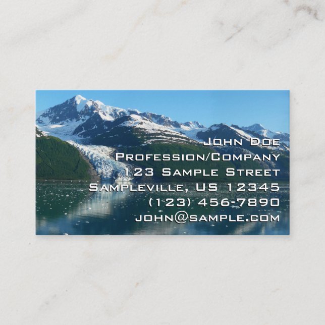 Carte De Visite College Fjord II Belle photographie de l'Alaska (Devant)