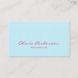 Carte De Visite Coller bleu ciel minimaliste