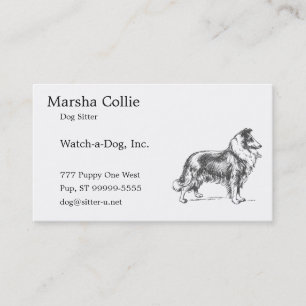 Carte De Visite Collie Dog