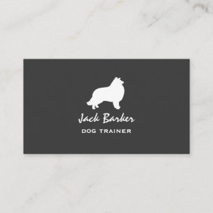 Carte De Visite Collie Silhouette