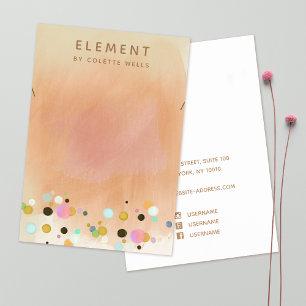 Carte De Visite Collier d'aquarelle Confetti Boho Terracotta