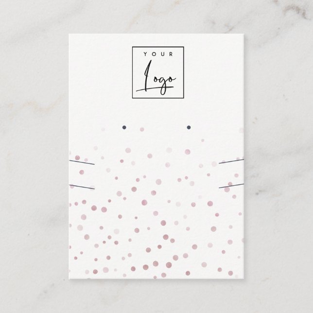 Carte De Visite Collier d'oreille du logo Confetti en aquarelle (Devant)