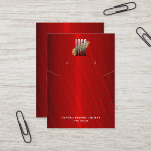 Carte De Visite Collier rouge à oreilles Afficher le logo Médias s