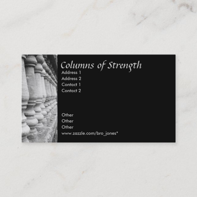 Carte De Visite Colonnes de force (Devant)