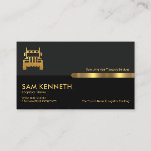 Carte De Visite Colonnes noir gris - Rétro - Camionnage logistique