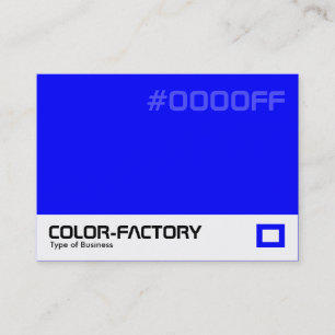 Carte De Visite Color Factory - Bleu (0000FF)