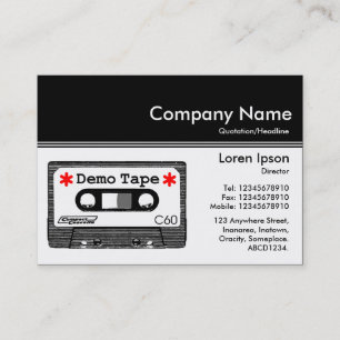 Carte De Visite Color Header III v2 - Noir - Bande Démo